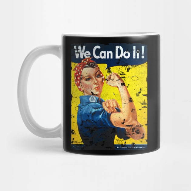 We Can Do It! Rosie the Riveter WWII Vintage Poster Design by DesignedForFlight